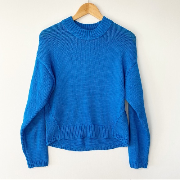 Treasure & Bond Blue Crew Neck Knit Pullover S - Picture 1 of 5